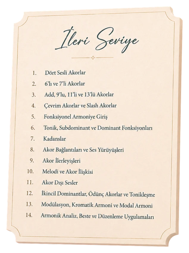İleri Seviye — konu başlıkları